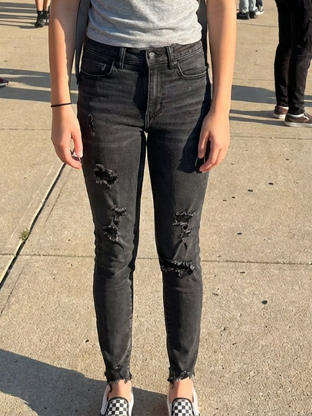 American Eagle Ripped Next Level Stretch black Jeans Size 00